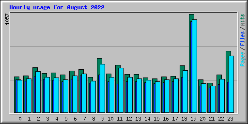 Hourly usage for August 2022