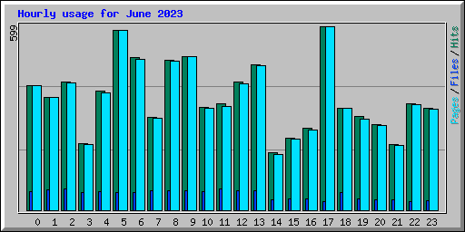 Hourly usage for June 2023