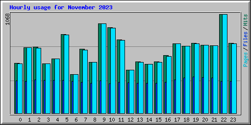 Hourly usage for November 2023