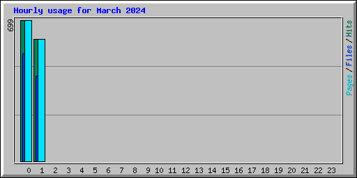 Hourly usage for March 2024